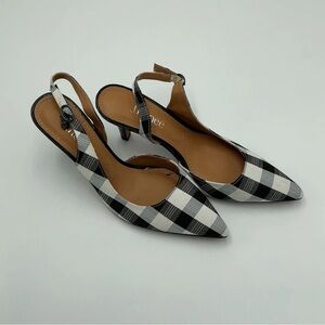 J.Renee Black and White Plaid Heels